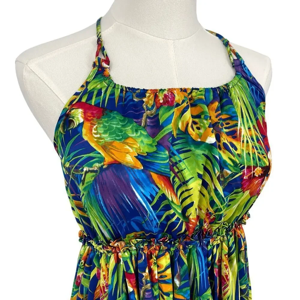 Ralph Lauren Girls Hawaiian Tropical Printed Dress Size 14
